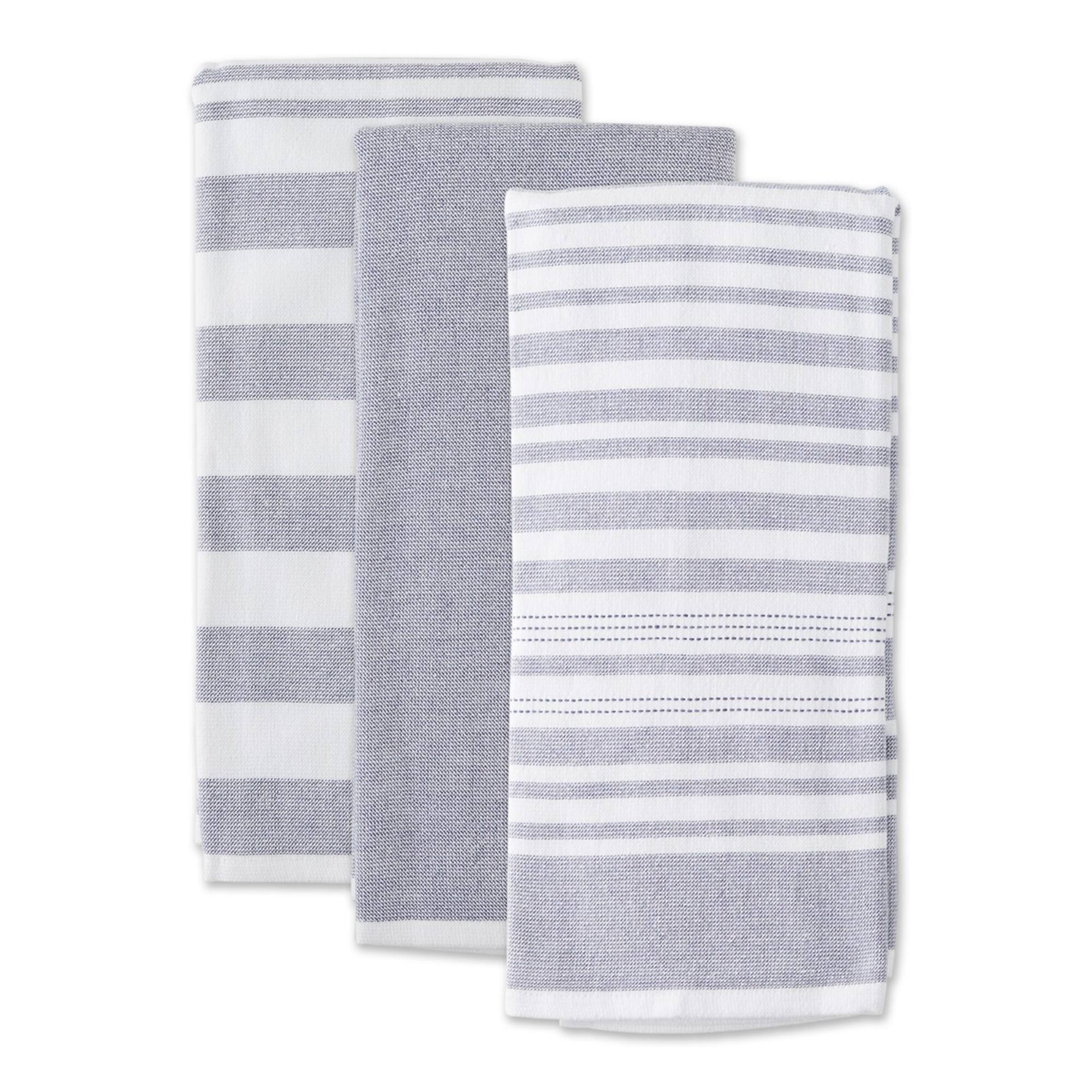 DII® French Blue French Terry Dish Towels, 3ct.
